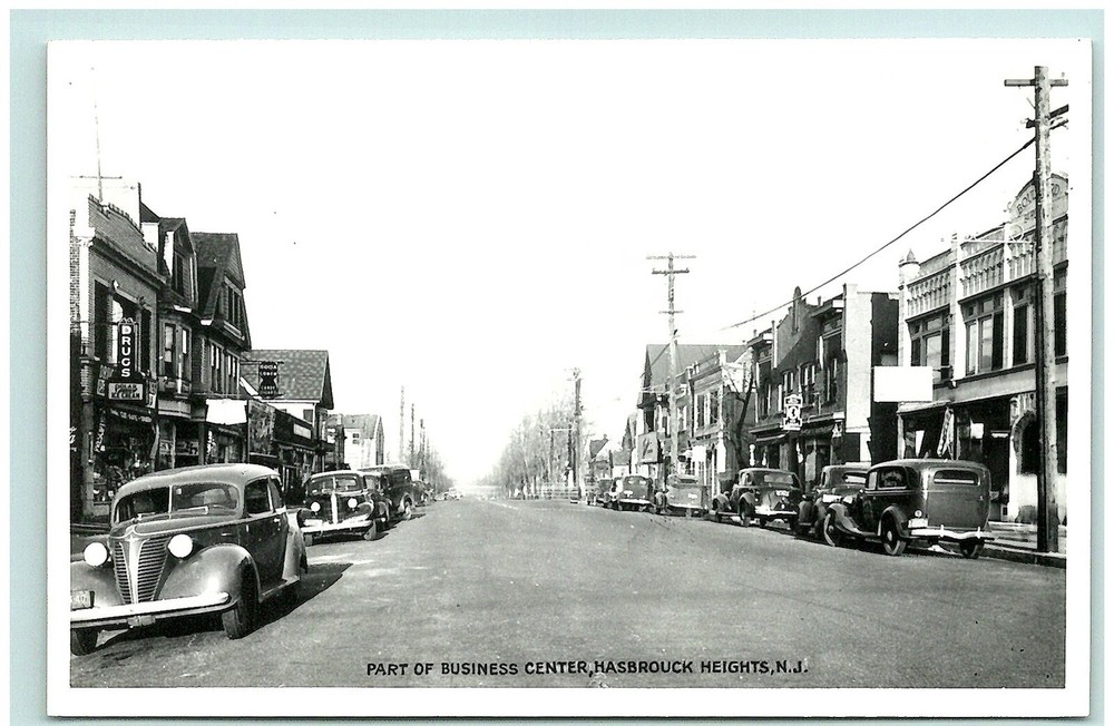 S02-5757, Business Center, Hasbrouck Heights, Nj., Postcard