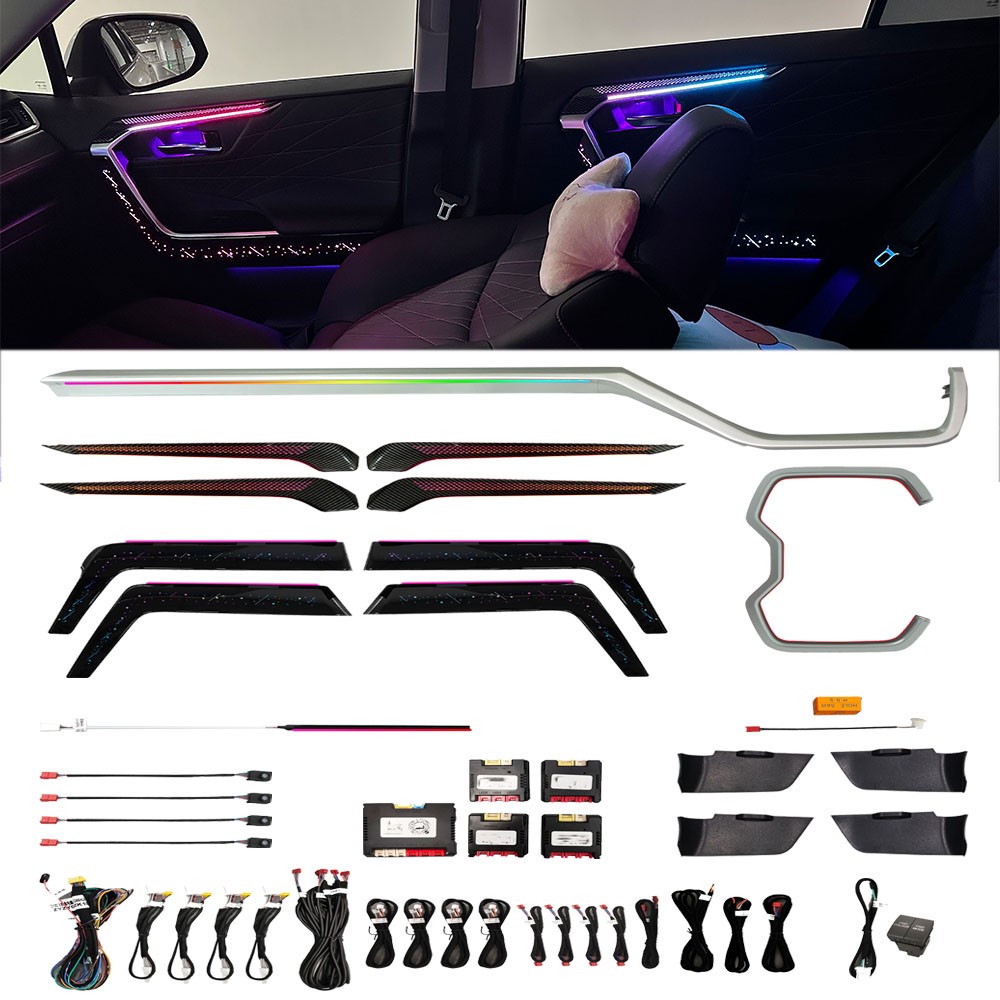 256 Color Fit for 20-24 RAV4 Gradient Active Ambient Lighting Atmosphere Light