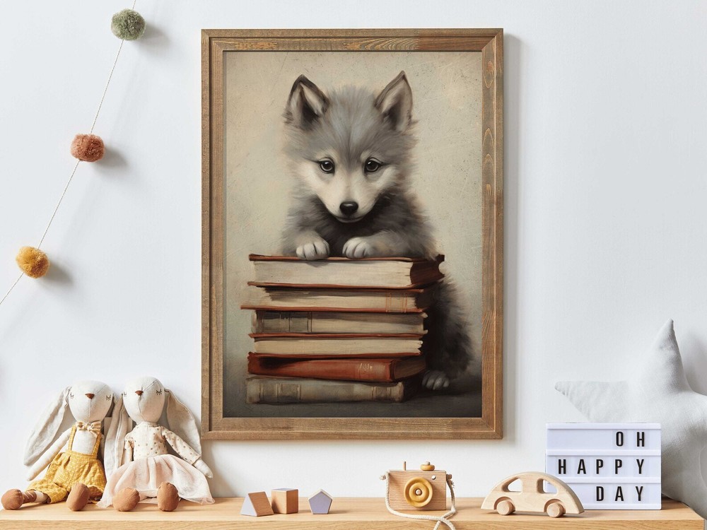 Read Decor For Kids Reading Corner Wall Art Reading Book Decor Wolf Nursery