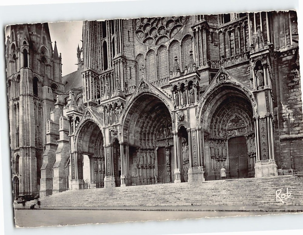 Postcard Portail Sud La Cathédrale Chartres France
