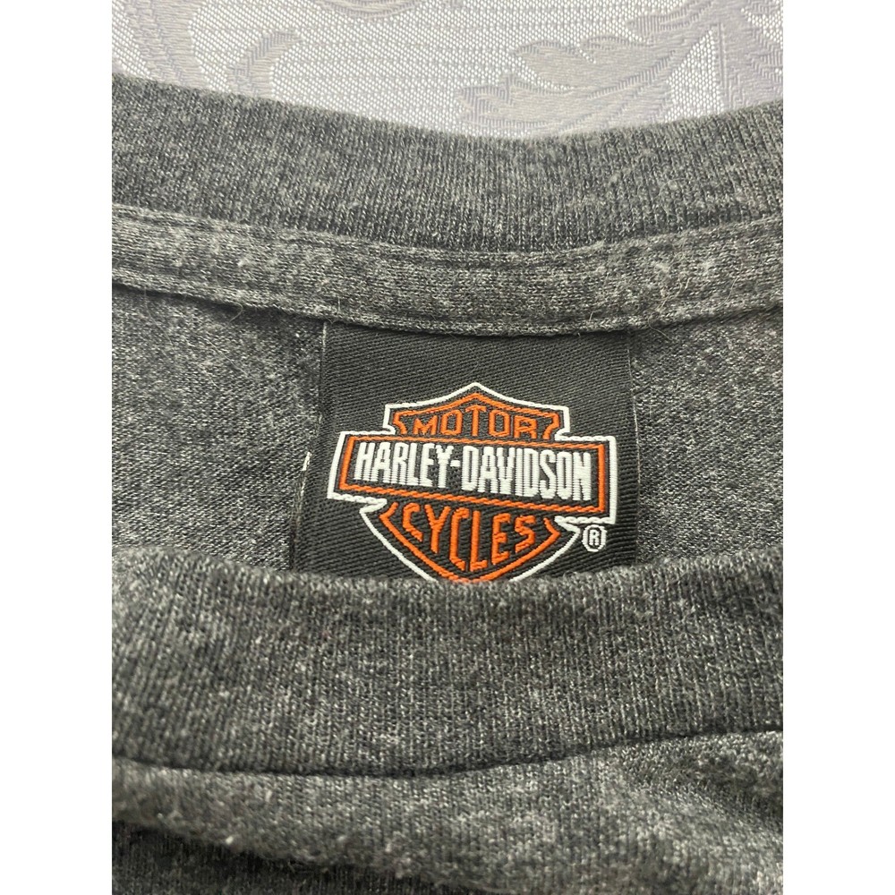 Harley Davidson Cycles Mens Gray Pocket T Shirt Size Large
