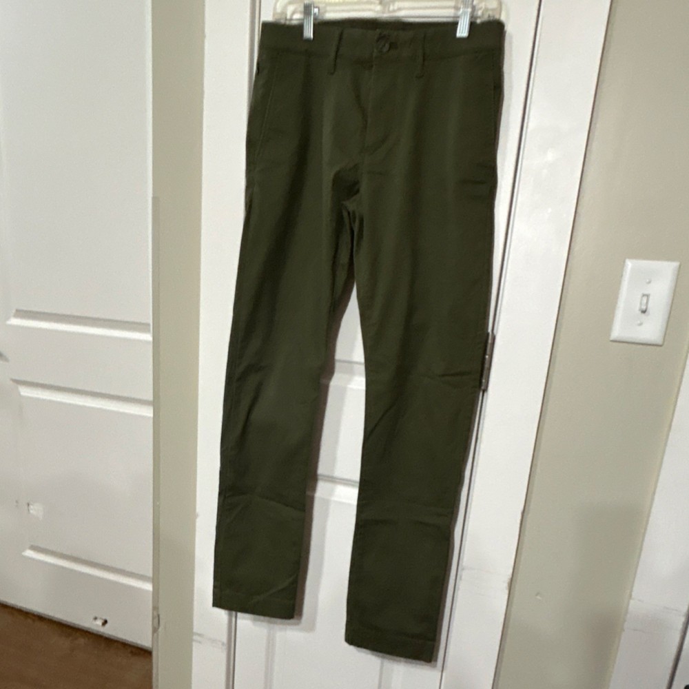 J.Crew Slim Fit Olive Pants Button Zip Men’s Size 29 Regular Straight Leg