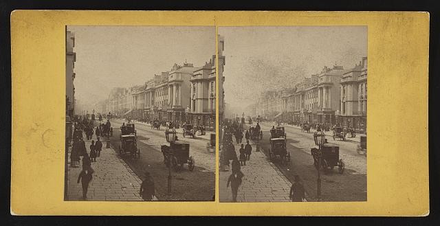 Photo:Regent Street London England 1935 Horse Carriages Street Scene