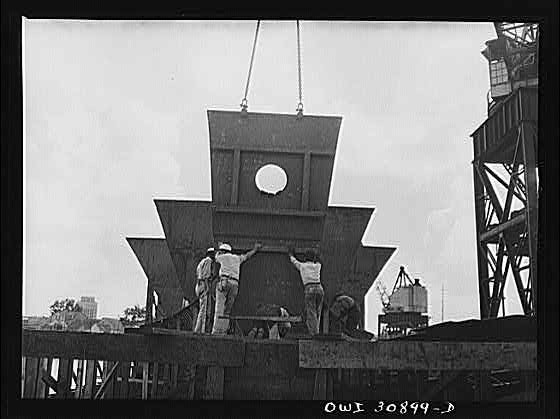 Photo:Beaumont Texas 1910s Cargo Vessel Hull Under Construction Shipyard