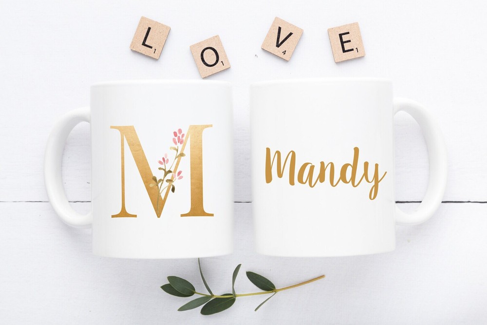 Personalized Gift Mug Alphabet Initial Mug Special Gift Customizable Custom