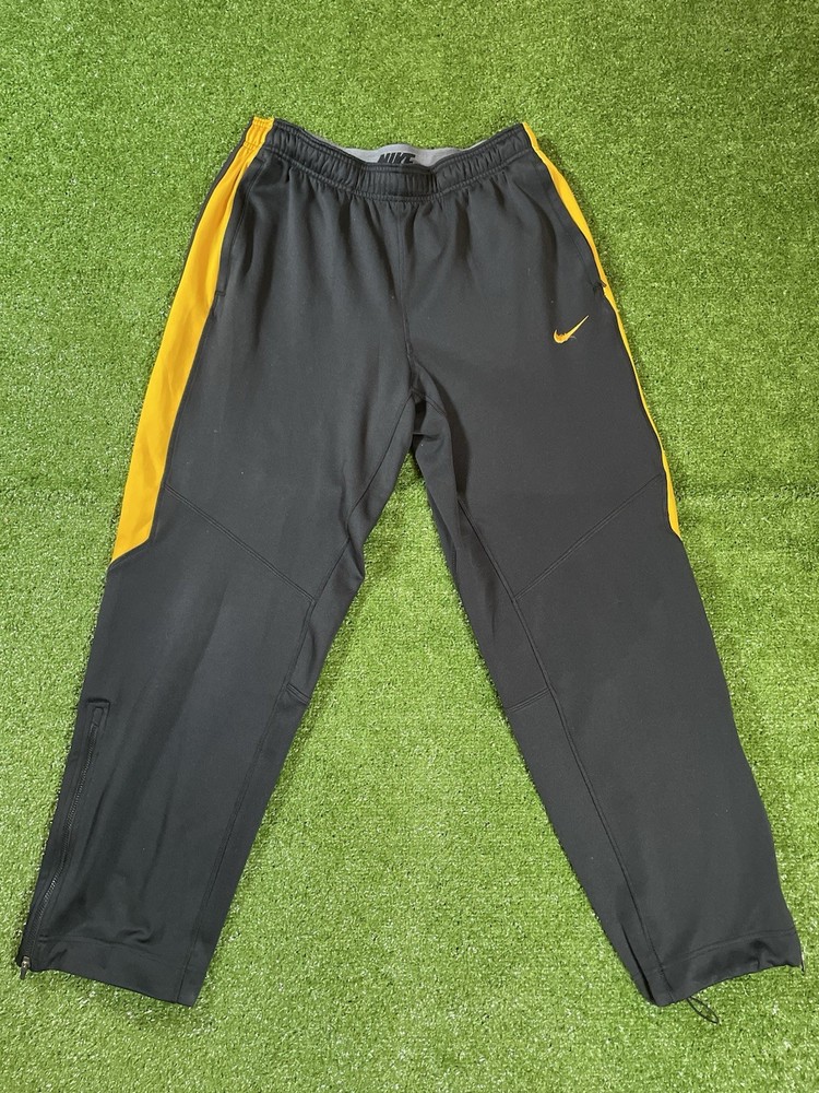 Nike Dri-Fit Joggers Men’s Size Large Black and Yellow Track Pants