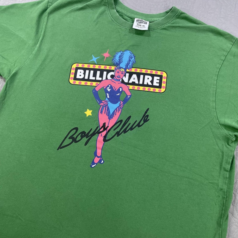 Billionaire Boys Club Shirt Mens XL Green Showgirl Graphic Astronaut Tee BBC