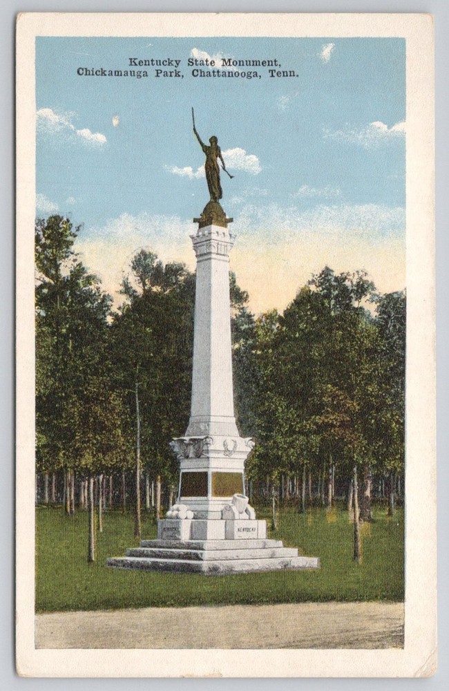 Kentucky State Monument Chickamauga Park Chattanooga TN Vintage Postcard