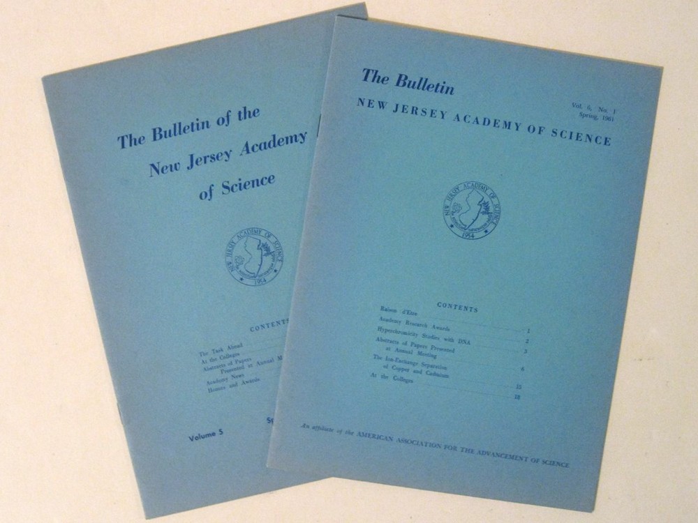 Two Vintage New Jersey ACADEMY of SCIENCE Bulletins! Rare 1960 & 1961 Booklets!-image