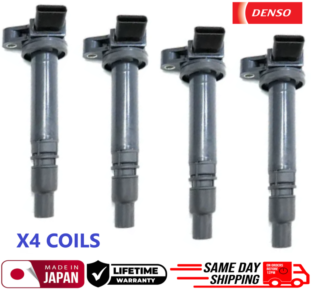 4 Ignition Coils For 2000-2006 Toyota & Pontiac 1.8L I4, 90919-02238 OEM GENUINE