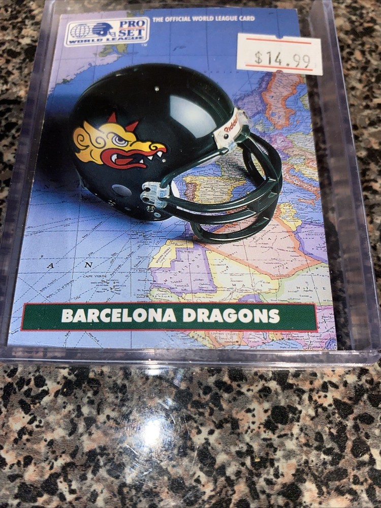1991 pro set football World League Helmet Card Complete subset (10 cards) ex-mt