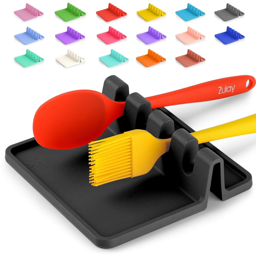 Zulay Kitchen BPA-Free Silicone Spoon Rest Durable Non-Slip Utensil Holder