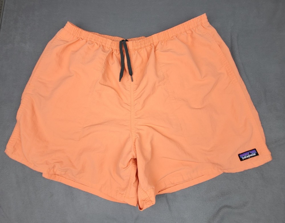 Patagonia Baggies Shorts Mens XL Orange Swim Trunks Mesh Lined Nylon Draw