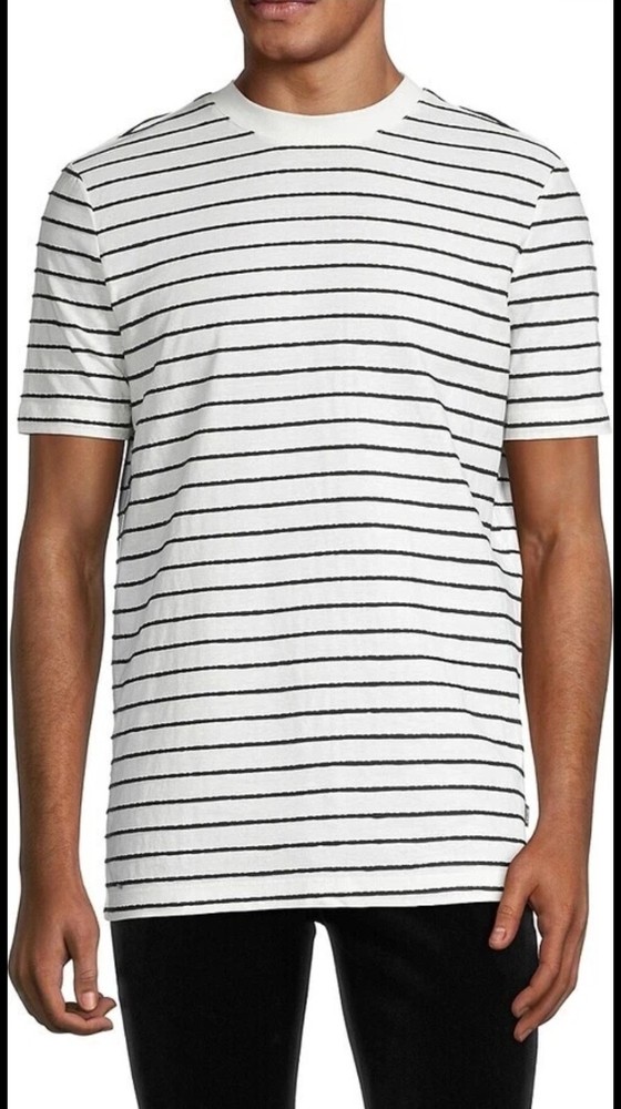 Boss Hugo Boss Tiburt Striped Cotton & Linen T-Shirt XL