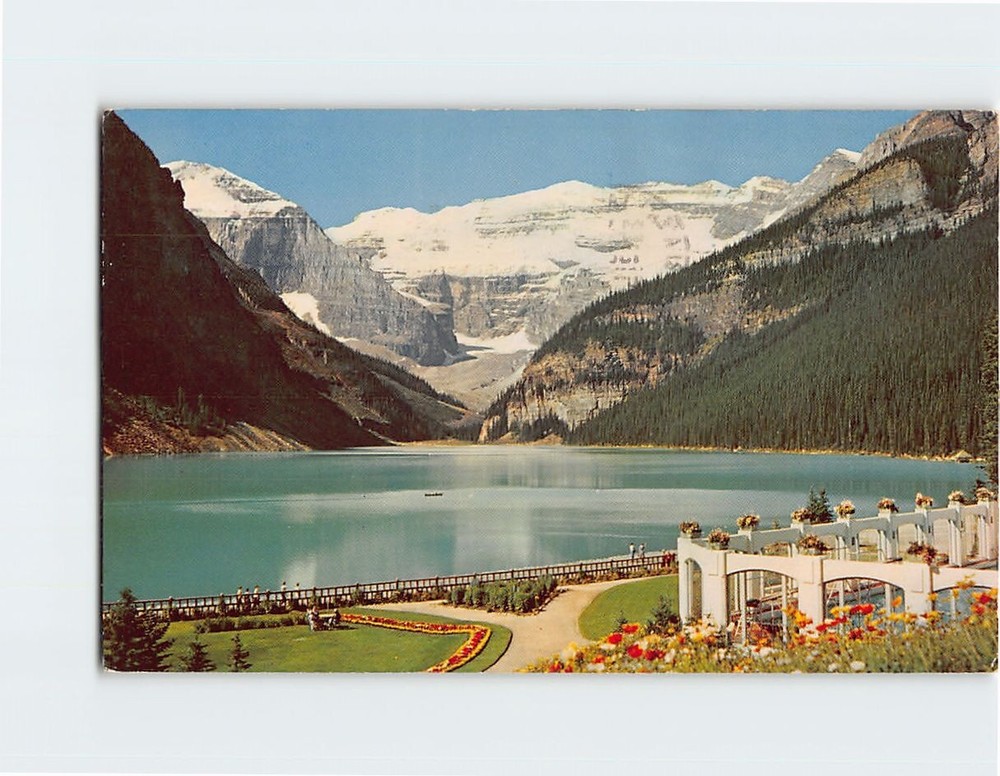 Postcard Lake Louise Mount Lefroy & Victoria Glacier Banff National Park Canada