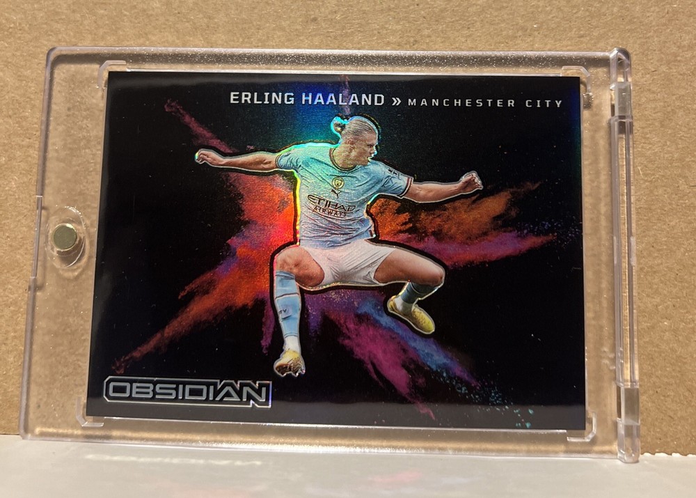 2022-23 PANINI OBSIDIAN BLACK COLOR BLAST #7 ERLING HAALAND