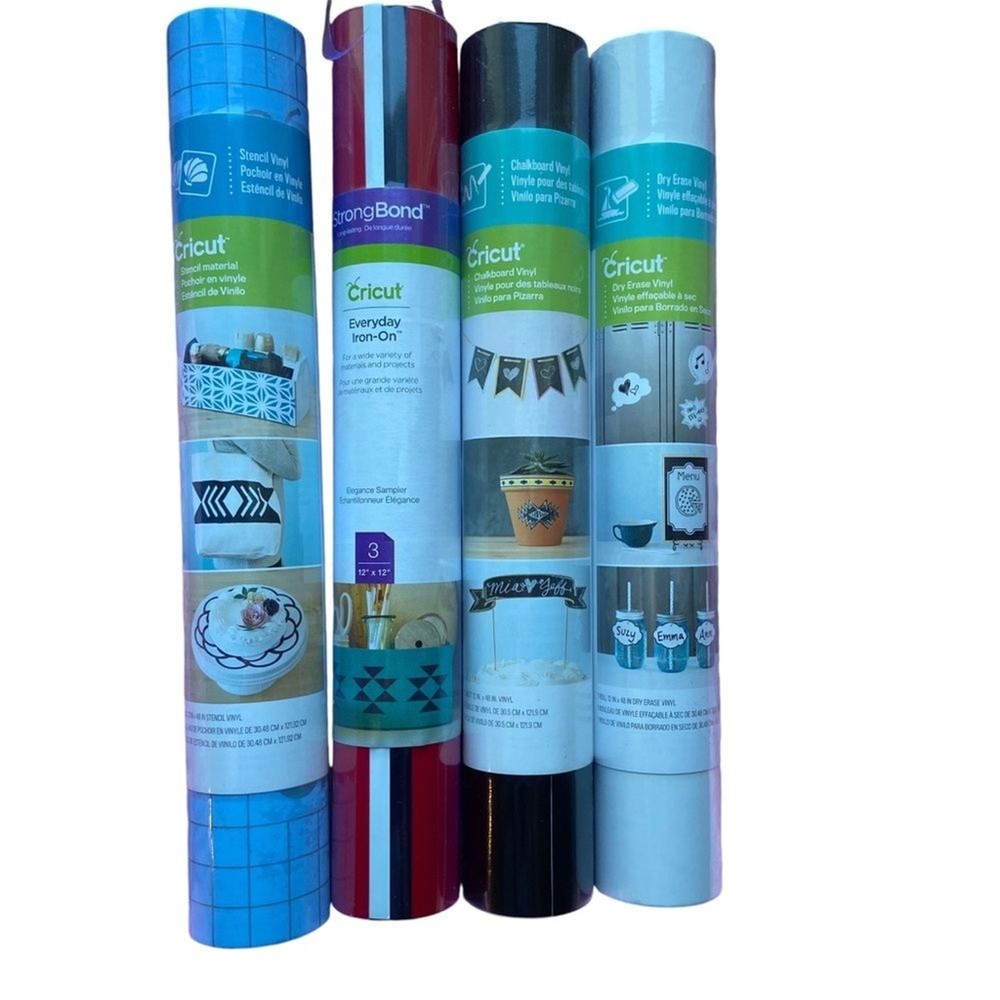 Cricut Bundle with Stencil Iron On Chalkboard and Dry Erase Vinyl