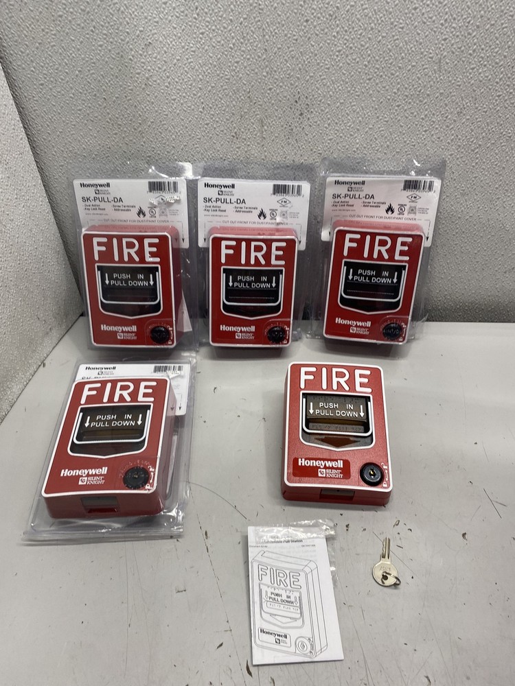 Lot of 5 Silent Knight Fire Alarm Pull Station SK-PULL-DA
