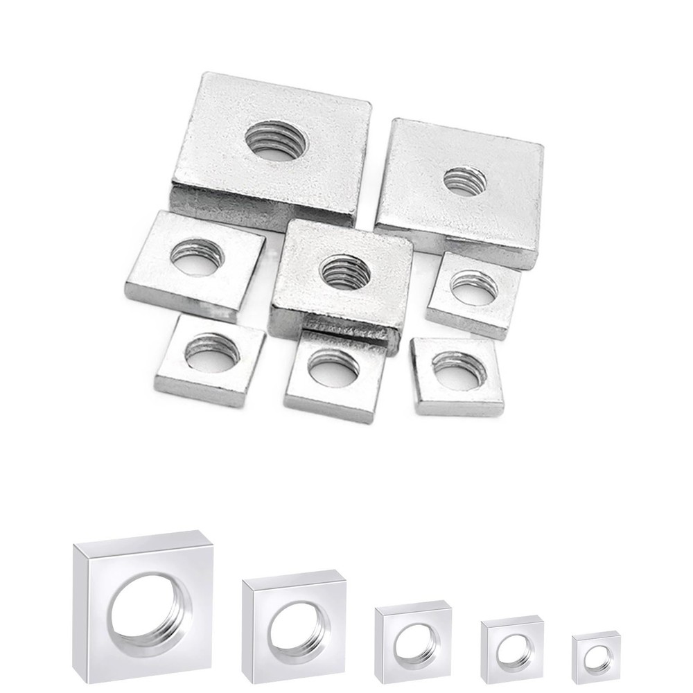 304 Stainless Steel M3 M4 M8 M10 M12 Rectangle/Square Nut Metric Coarse Thread