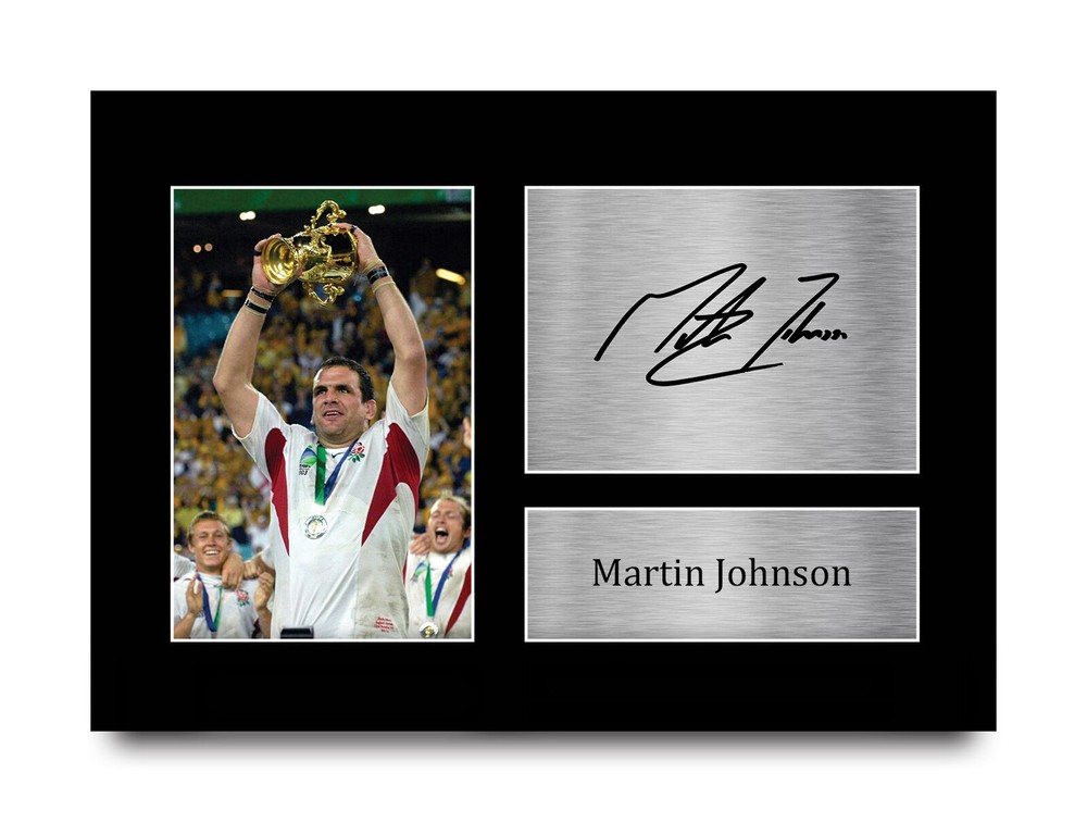 Martin Johnson Signed Pre Printed Autograph A4 Photo Wall Art Gift For Rugby Fan