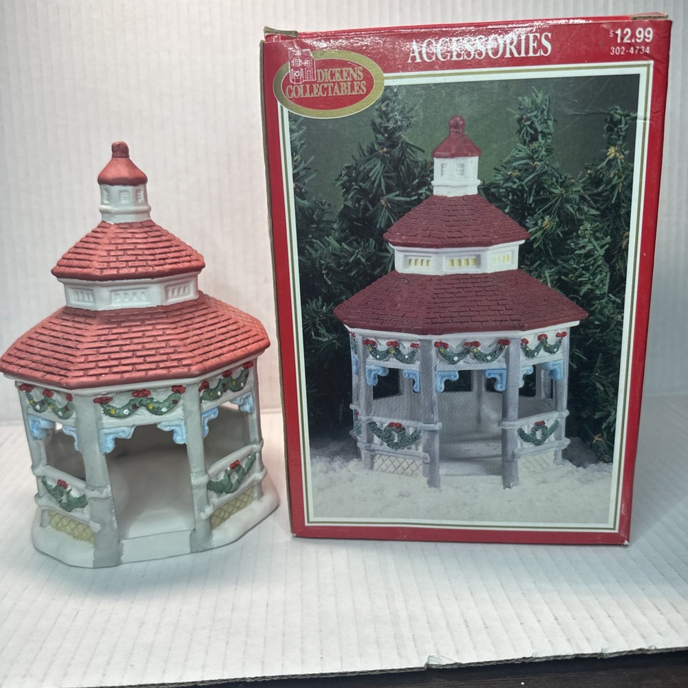 Dickens Collectables Towne Series Porcelain GAZEBO. Combined Shipping Available.