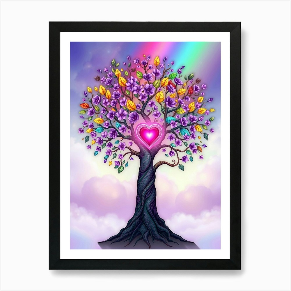 Tree of Life 79 Framed Canvas Art Print Wall Decor  