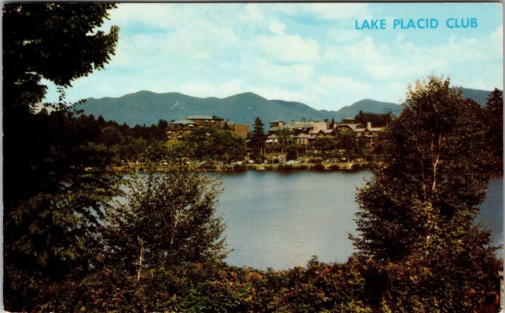 Lake Placid NY-New York, The Lake Placid Club, Lake, Vintage Postcard