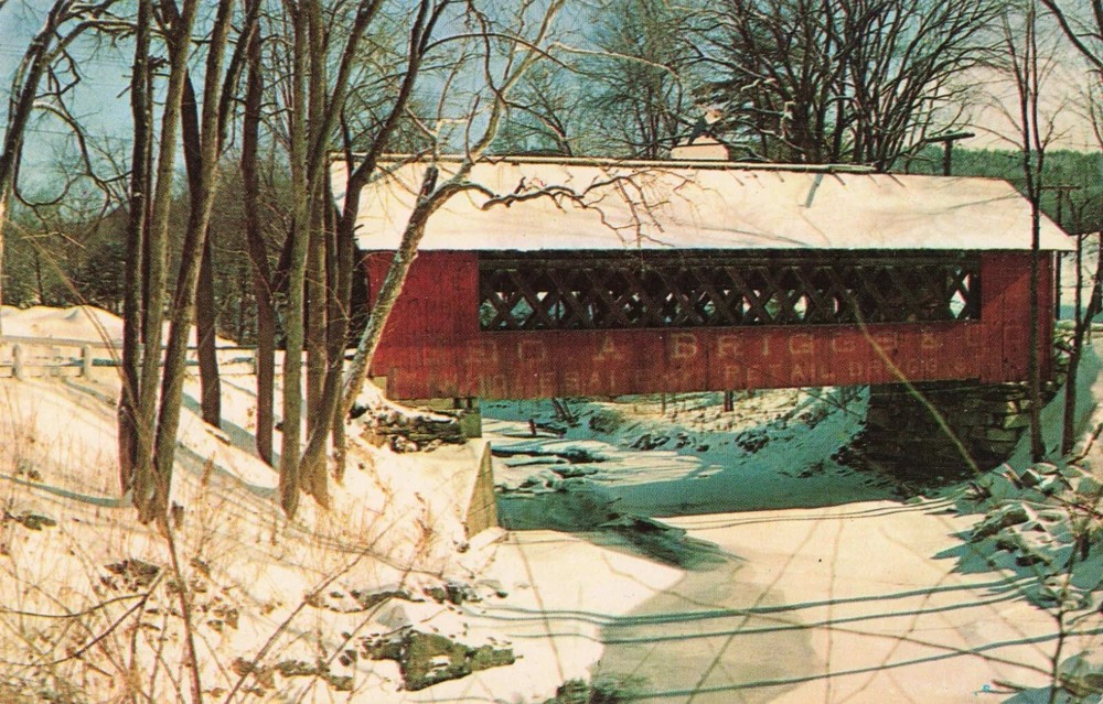 The Creamery Covered Bridge - Brattleboro Vermont VT - Postcard