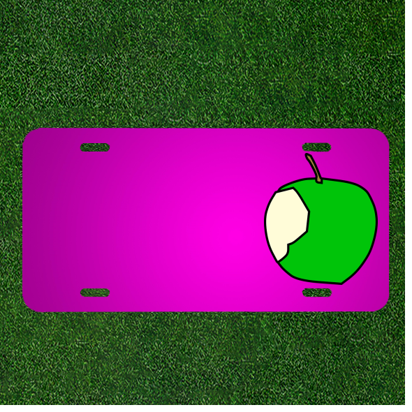 Create a Custom Personalized Apple Green Car License Plate with Added Names for a Unique and Vibrant Look
