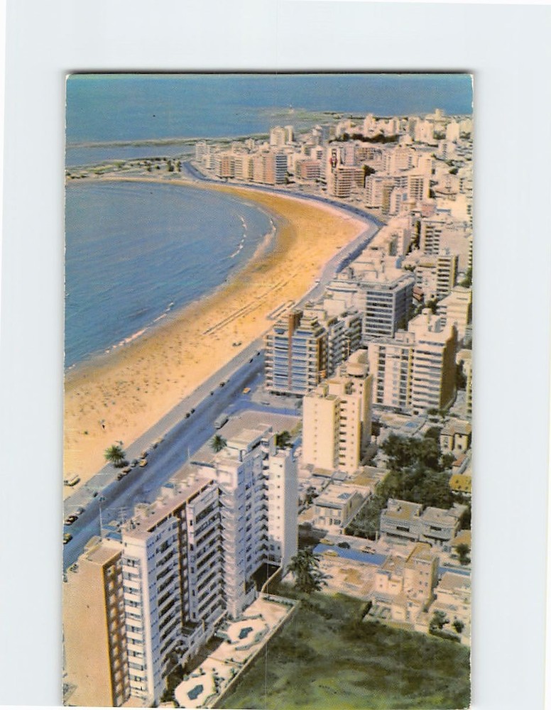 Postcard Playa Pocitos Montevideo Uruguay