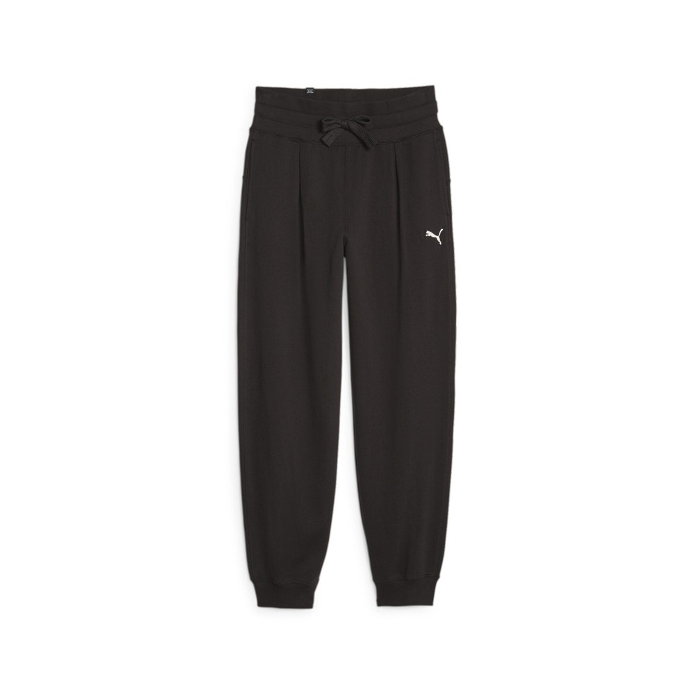 PUMA High Waisted Drawstring Sweatpants for Women Black Athletic Casual Pants
