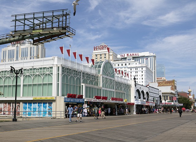 Atlantic City New Jersey 2017 Boardwalk Shops near Steel Pier Resort Taj Mahal