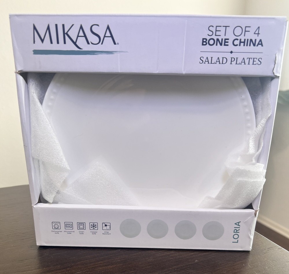 Mikasa Loria Bone China Salad Plates, Set of 4
