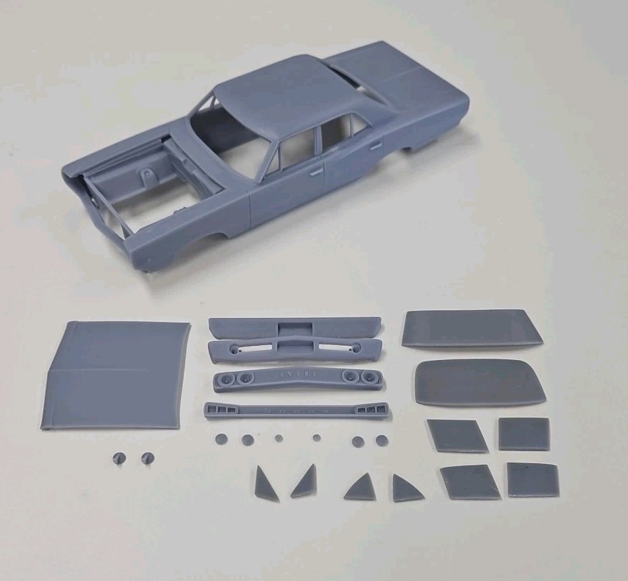 1/25 Scale 1968 Dodge Coronet 4-Door Sedan Body - ABS-Like 3D Printed Resin-image