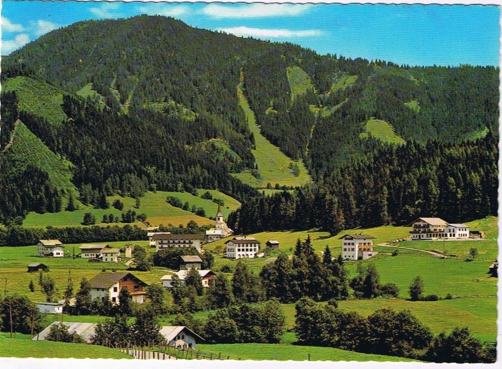 Germany Postcard Sommerfrische Werfenweng gegen die Bischlinghohe