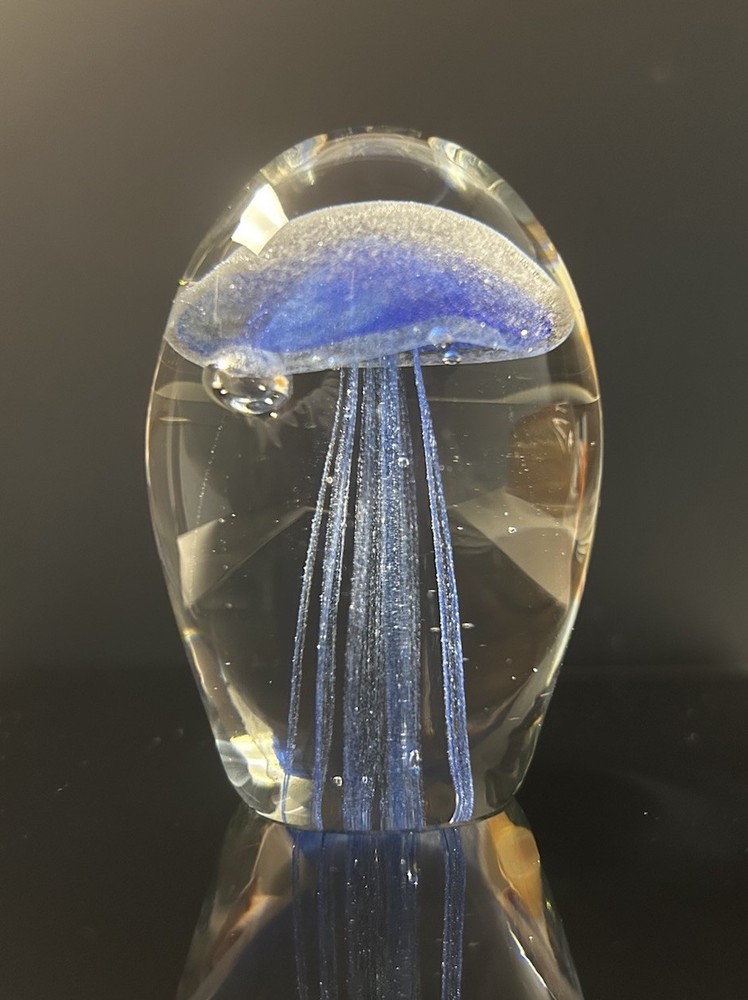 Dynasty Gallery Handcrafted Art From China Jellyfish Sea Life Blue Color