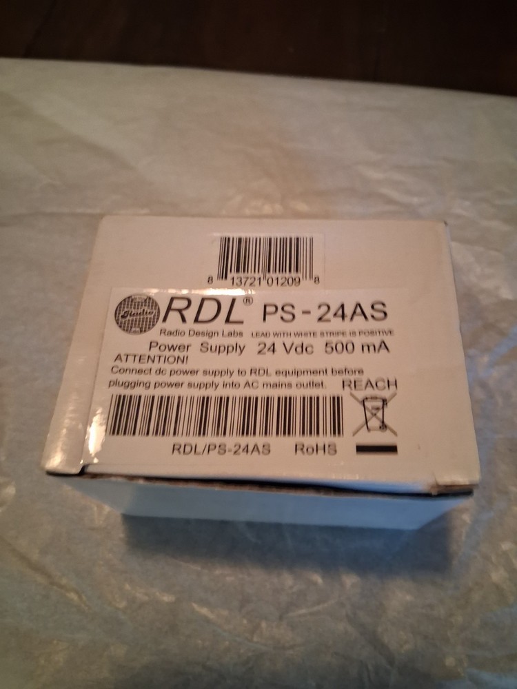 RDL Radio Design Labs PS-24AS Power Supply 24VDC .5 Amp – NEW - FREE SHIPPING!
