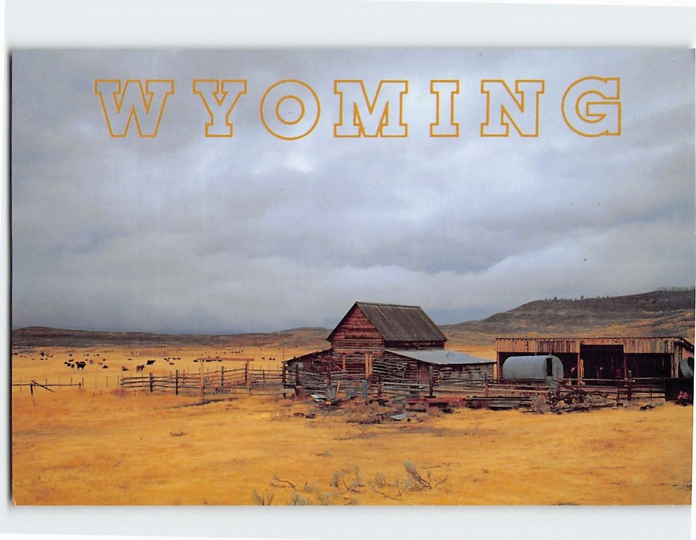 Postcard The last of the Old West Wyoming USA