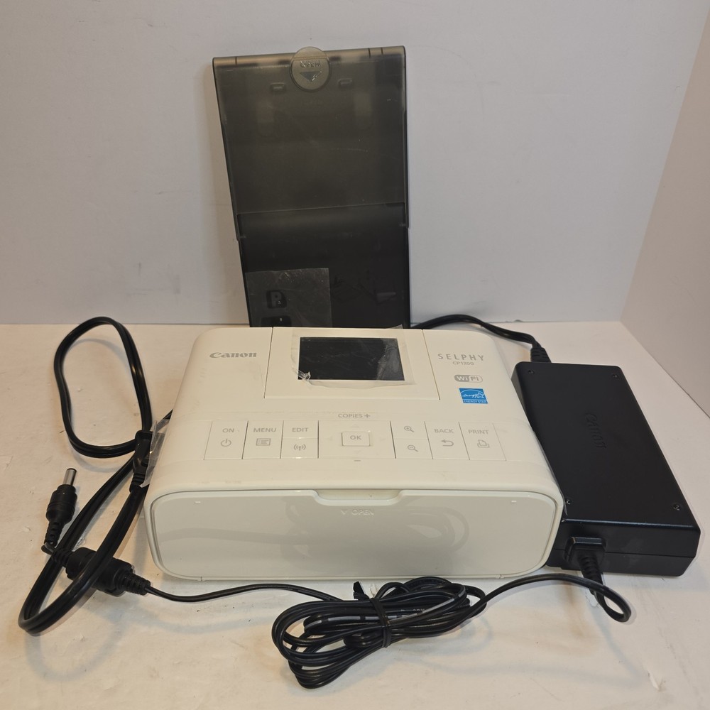 Canon SELPHY CP1200 Wireless Compact Photo Printer White - Bundle w/ Power Cord