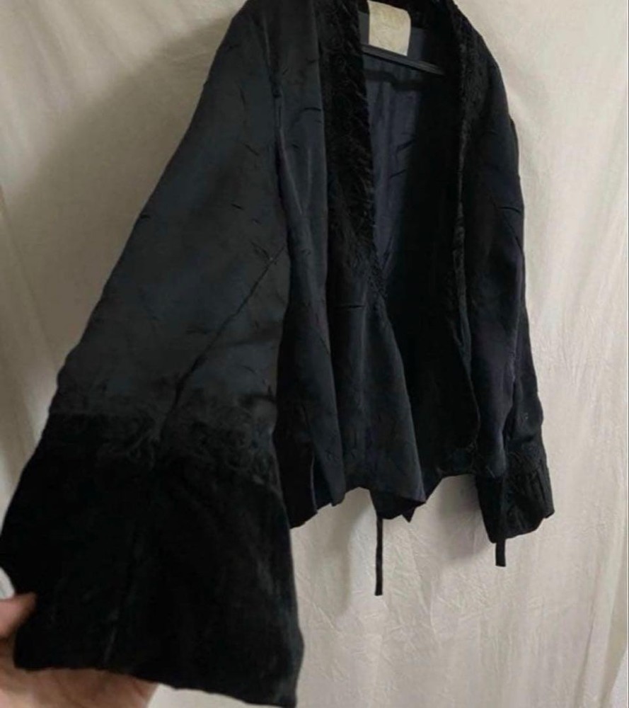 PAUL HARNDEN Fransa Embroidered Velour Samue Jacket L Size Vintage Fashion JPN