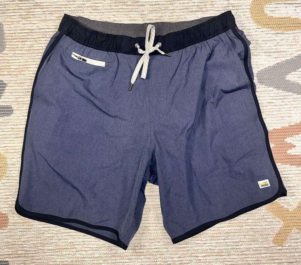 Vuori Men’s Performance Athletic Shorts Size XL Blue