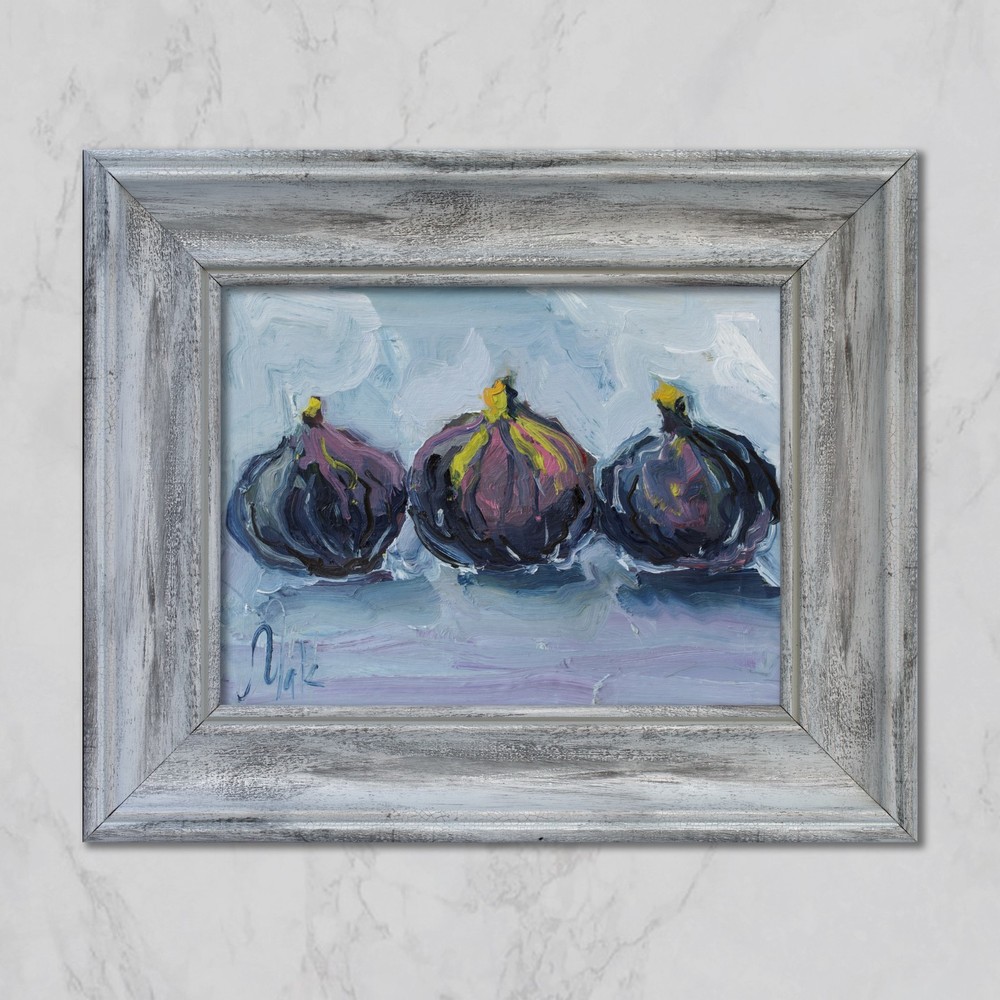 Fig Oil Painting Fruit Still Life Original Wall Art Kitchen Food Art  Wall Decor
