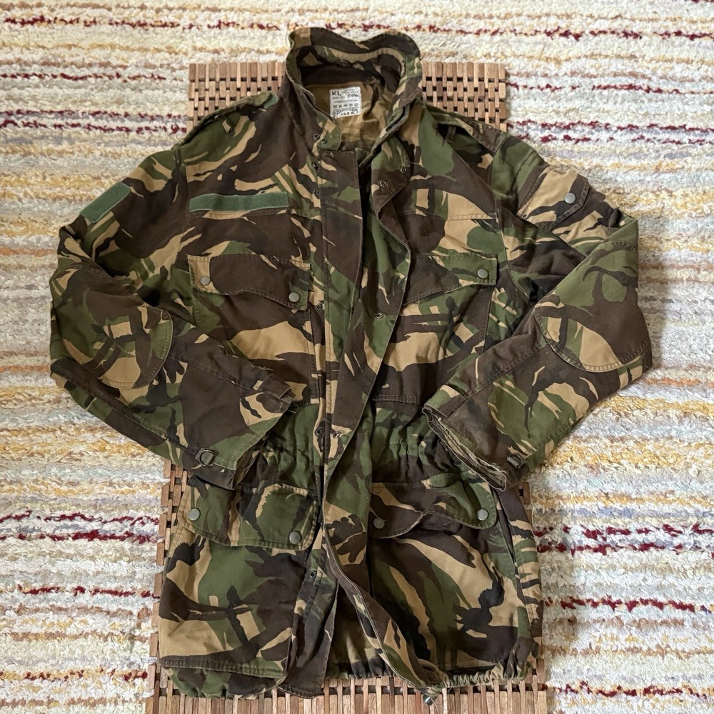 Vintage Seyntex Army Field Shirt Mens Large L DPM Woodland Camouflage 90s