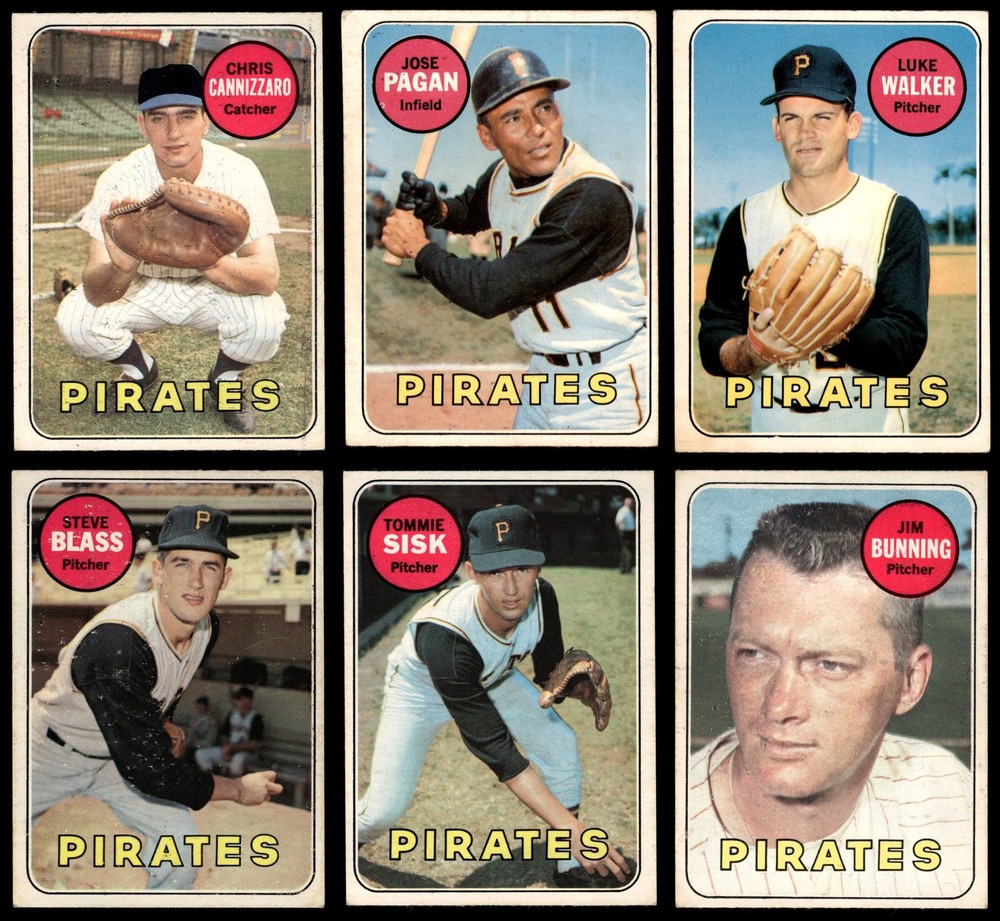 1969 O-Pee-Chee Pirates Near Team Set 4.5 - VG/EX+ 7214827 (6 / 8 cards)