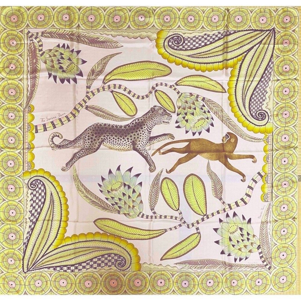 Hermes Shawl The Savana Dance Carre Wash 55