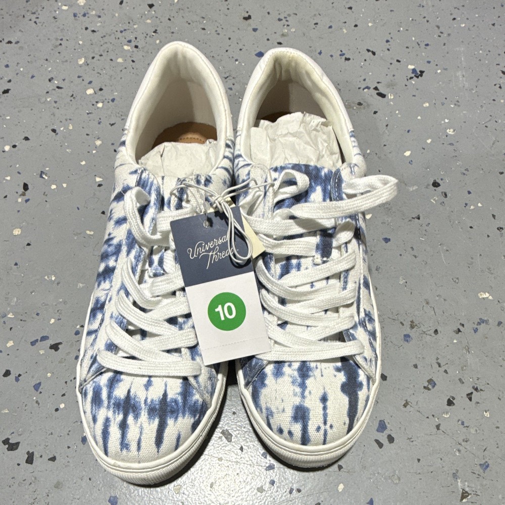 Goodfellow & Co Men's Canvas Tie-Dye Lace-Up Sneakers Cushioned Foam US 10