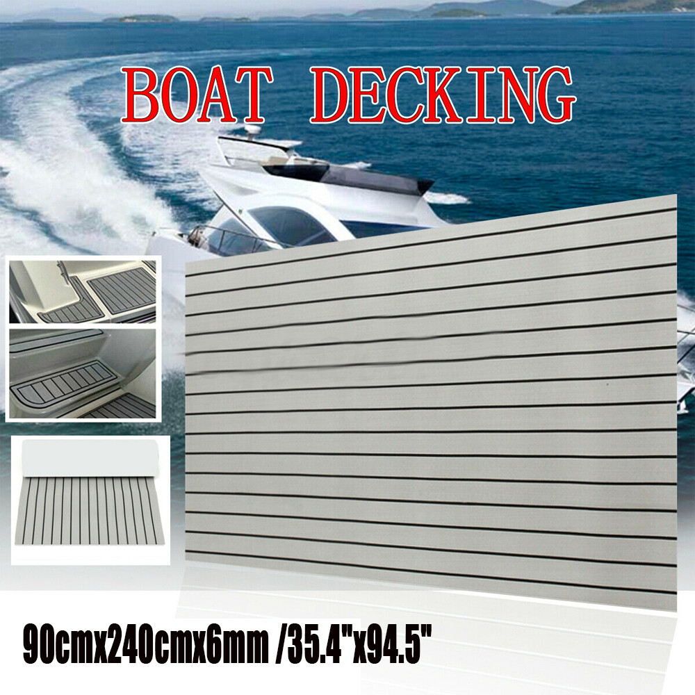 Non-Slip Marine Boat Flooring EVA Foam Decking Sheet 94x35 Inch Yacht Teak Carpet Pad