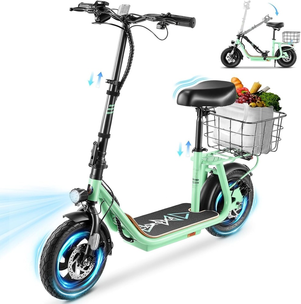 Caroma Z3 Peak 1200W Foldable Electric Scooter with Seat for Adults