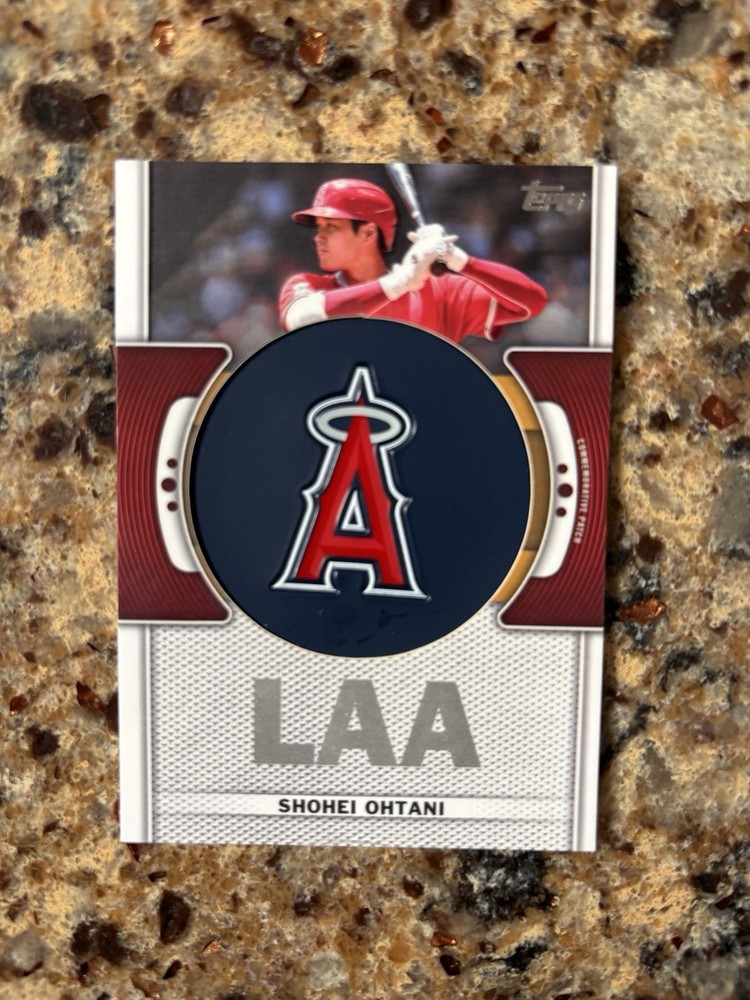 Topps 2023 Series 1 Shohei Ohtani TLP-SO Team Logo Patch Relic Card Angels