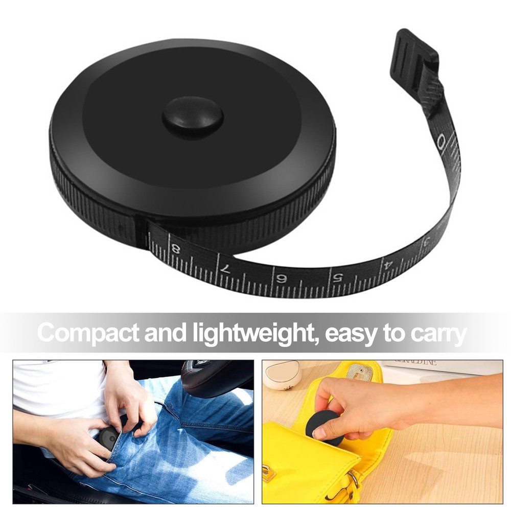 Accurate Tape Measure Non-stretch Compact Mini for Measurements Dual Body-image
